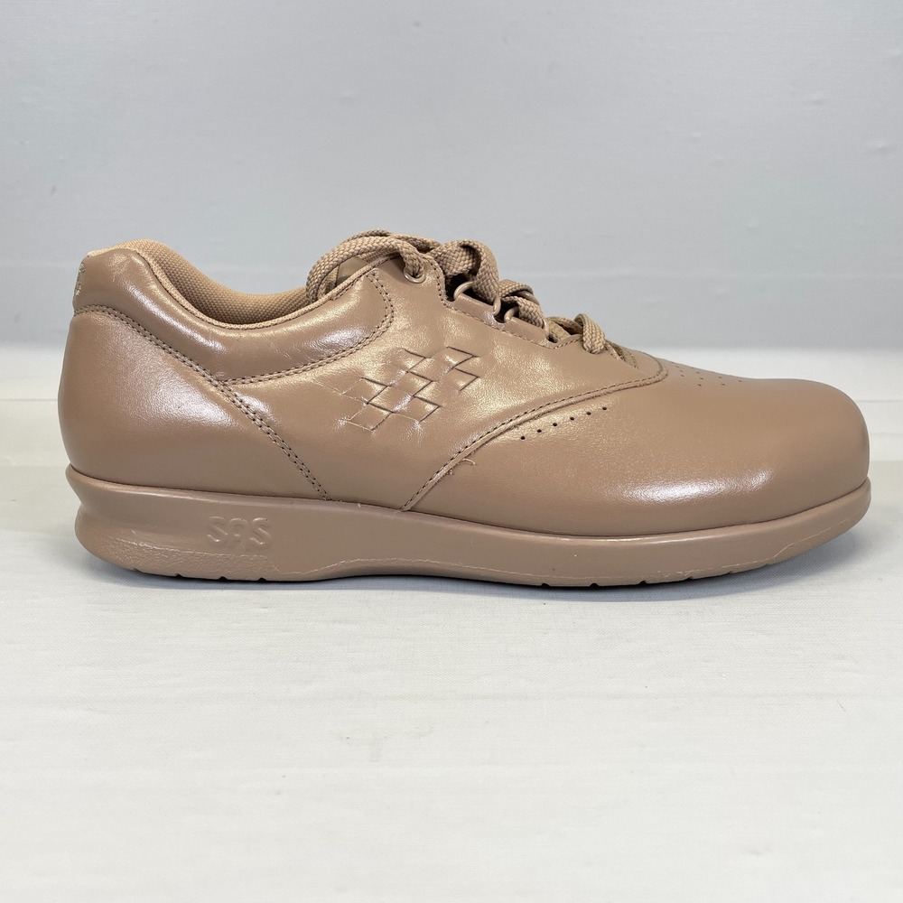 SAS Free Time Shoes Womens Size 8.5M Mocha Brown Leather Walking Comfort Sneaker